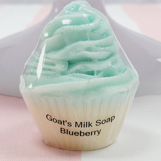 GOATMILK CUPCAKE SOAP (BLUEBERRY)