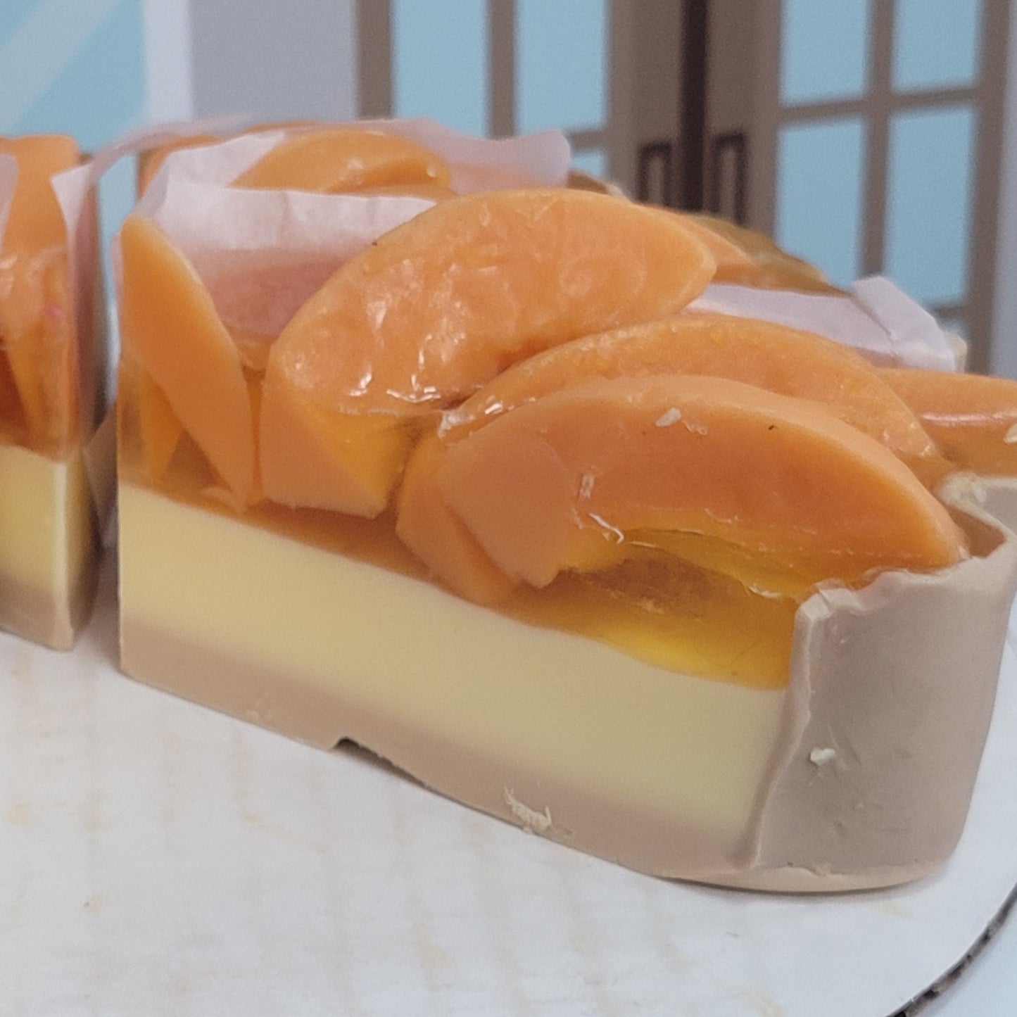 PEACH CHEESECAKE SOAP SLICE