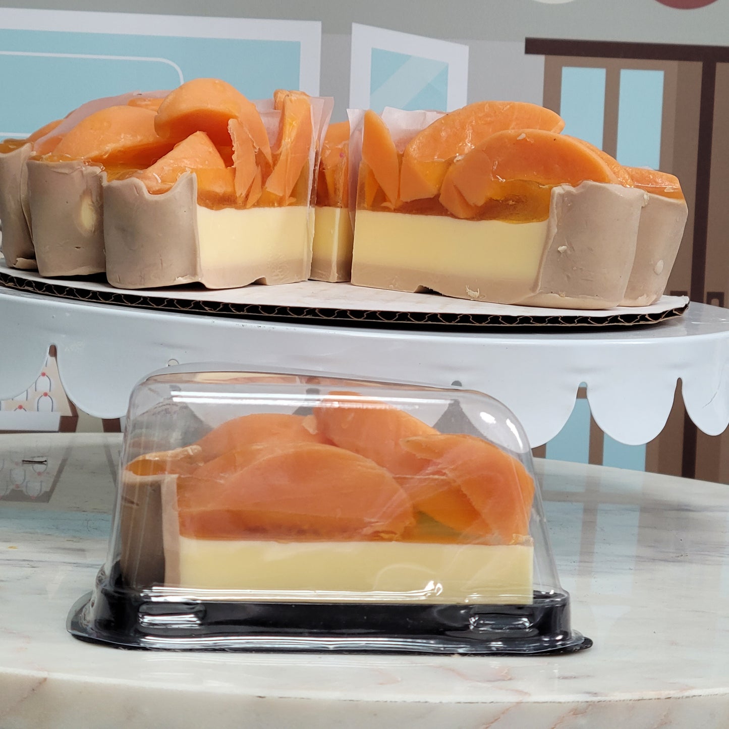 PEACH CHEESECAKE SOAP SLICE