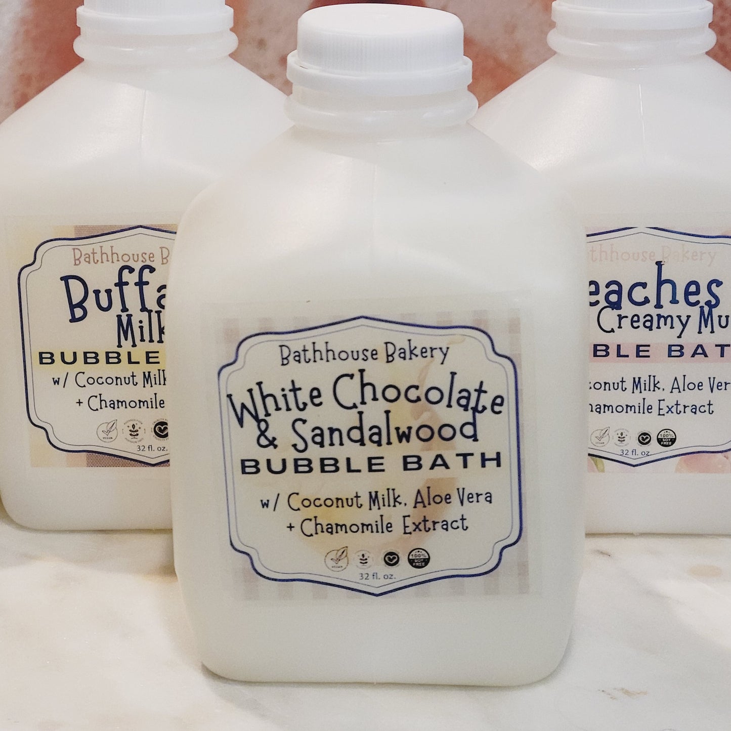 COCONUT MILK BUBBLE BATH, (BUFFALO MILK /CREME DE CACAO)