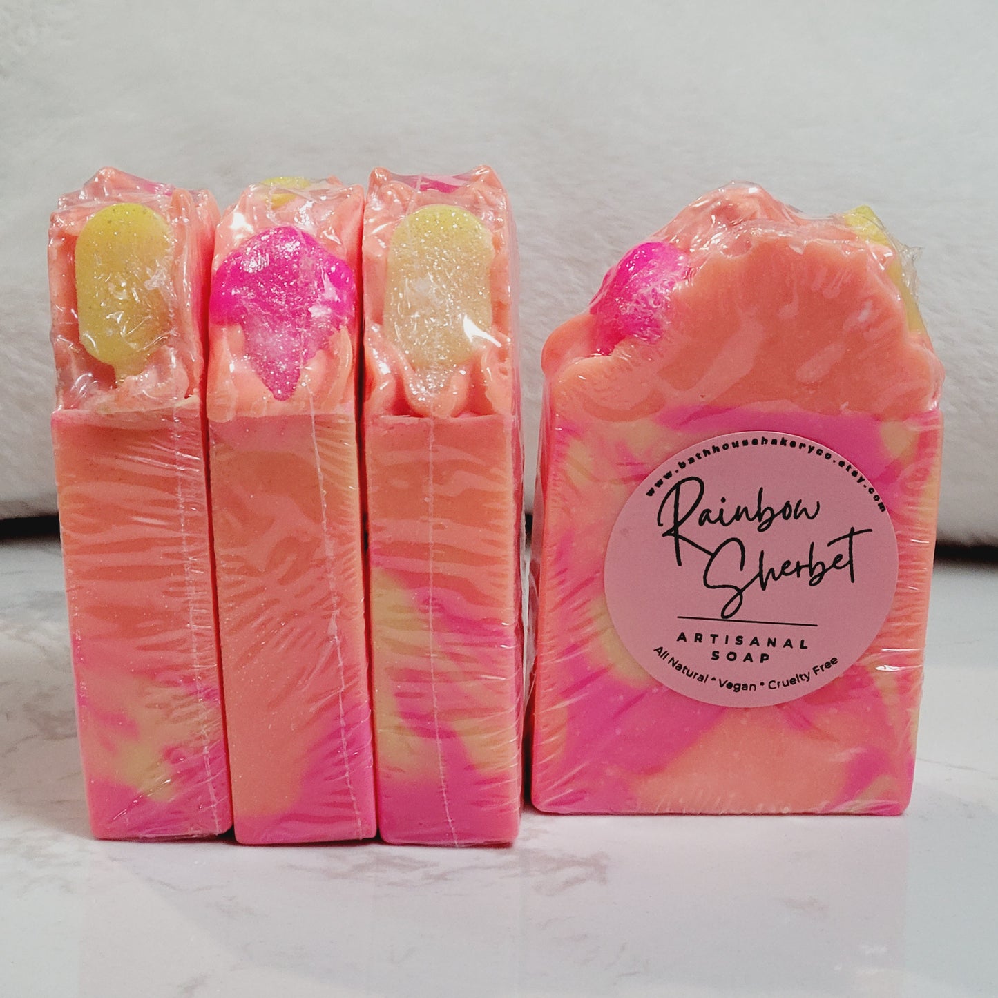 RAINBOW SHERBET GOURMET SOAP SLICE