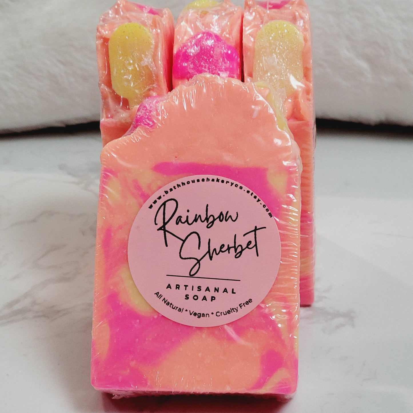 RAINBOW SHERBET GOURMET SOAP SLICE