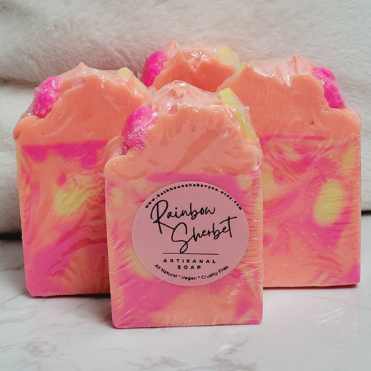 RAINBOW SHERBET GOURMET SOAP SLICE